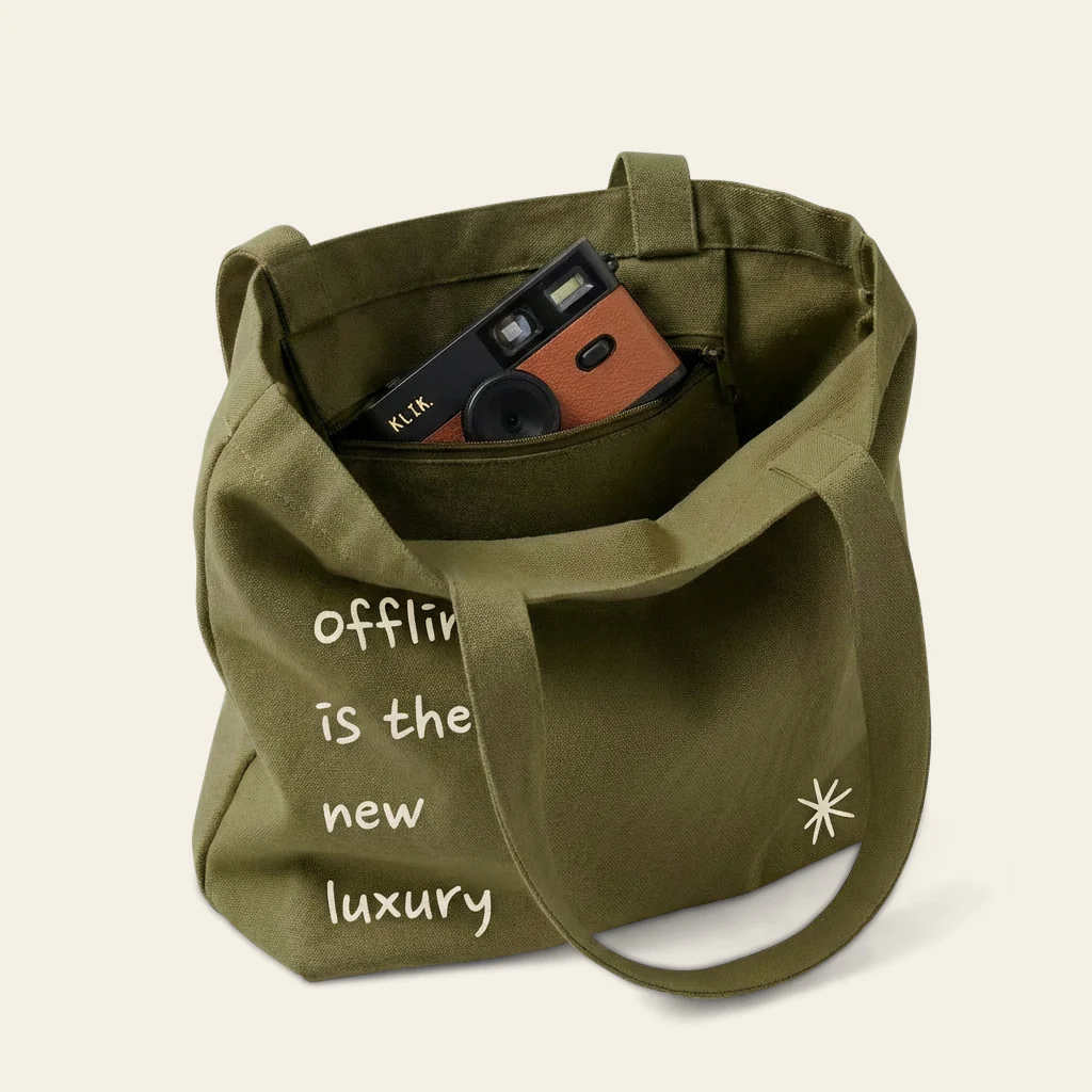 "Offline is the New Luxury" Tote Bag - Image 4